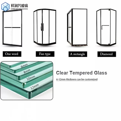 8 mm 10 mm 12 mm vidro temperado transparente para banheiro e porta vidro Serviço pós-venda 5 anos