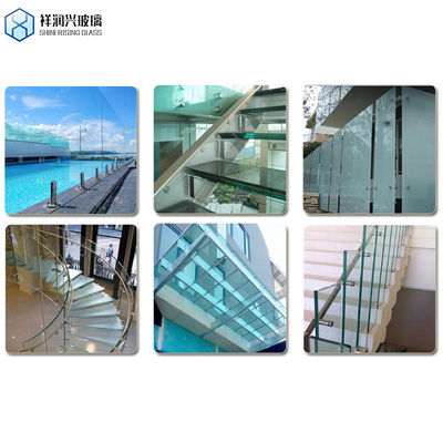 5 4mm 10mm 1.52PVB 10mm vidro laminado para balustrada vedação escada divisória