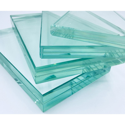 Trabalho de borda polida plana vidro laminado transparente colorido personalizado para móveis