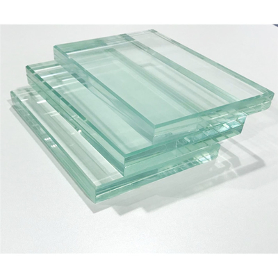 Trabalho de borda polida plana vidro laminado transparente colorido personalizado para móveis