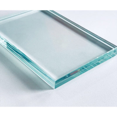 Trabalho de borda polida plana vidro laminado transparente colorido personalizado para móveis