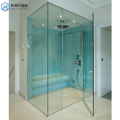 Sala de banho 6mm temperado pequeno Duche Screen Prata Pivot Duche Porta para personalização