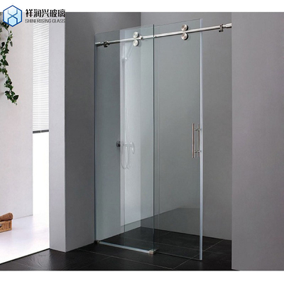 Moderno estilo vidro temperado design elegante sem enquadramento vidro único chuveiro porta deslizante