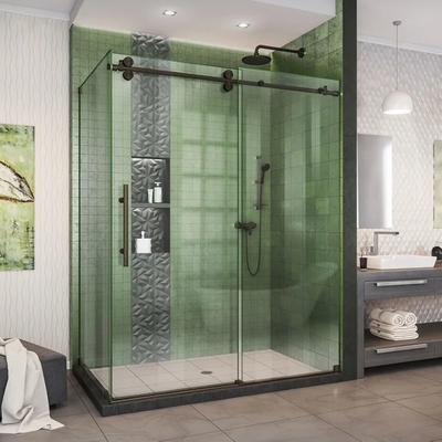 Técnica Laminado Customization Outlet Porta de vidro deslizante para banheiro Sala de chuveiro