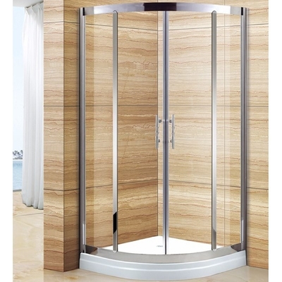Aço inoxidável temperado quatro lados vidro chuveiro porta deslizante para casa de banho Dubai