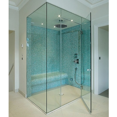Rectângulo de aço inoxidável sem enquadramento 100 * 80 Esquina Sala de banho de vidro para banheiro moderno de luxo