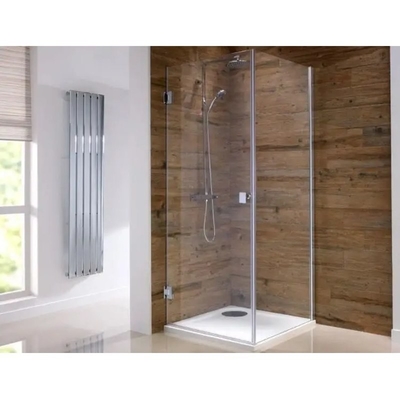 Rectângulo de aço inoxidável sem enquadramento 100 * 80 Esquina Sala de banho de vidro para banheiro moderno de luxo