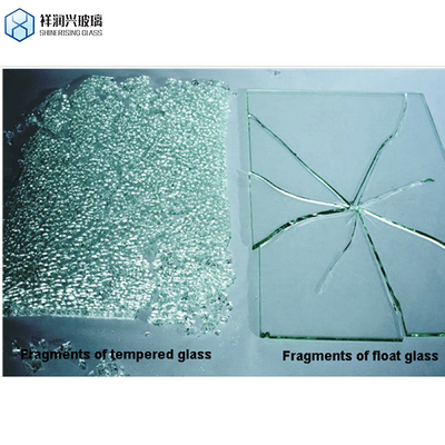Vidro de construção transparente de segurança temperado de 8 mm e 12 mm de espessura com técnica laminada