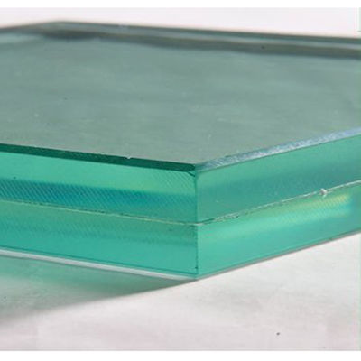 Vidro laminado de parede de edifício grande com borda polida plana e tipo de camada comum