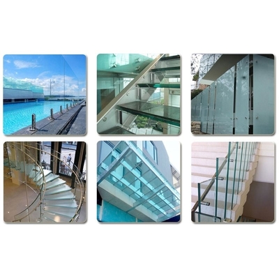 Fornecer diretamente painel de telhado de vidro laminado temperado transparente com bordas polidas planas