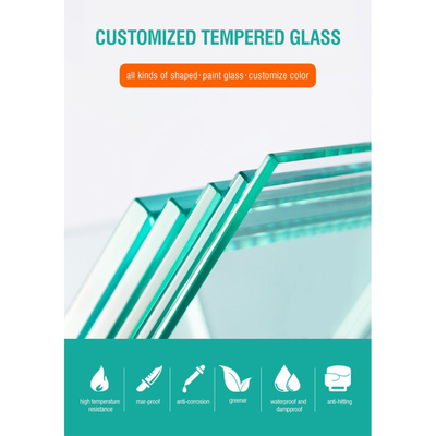 Vidro curvo ultra-temperado transparente de 6 mm, 8 mm, 10 mm e 12 mm para projetos de renovação de edifícios