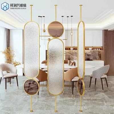 Vidro de placas de vidro com padrão de bronze transparente de 6 mm em estilo chinês para decoração residencial