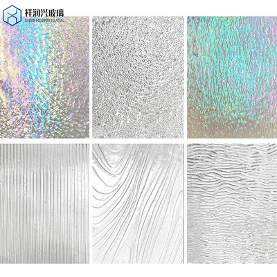 Bronce claro Karatachi Qingdao Brilhante Mistlite Flora Fluted Pattern Glass 7-14 dias