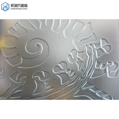 Bronce claro Karatachi Qingdao Brilhante Mistlite Flora Fluted Pattern Glass 7-14 dias