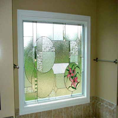 Vidro padrão para porta, janela e divisor de quarto Vidro decorativo pintado Cor clara