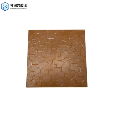 Vidro Brilhante Decorativo Vidro de Vidro Marrom em Reboco com Dureza de 8 Mohs