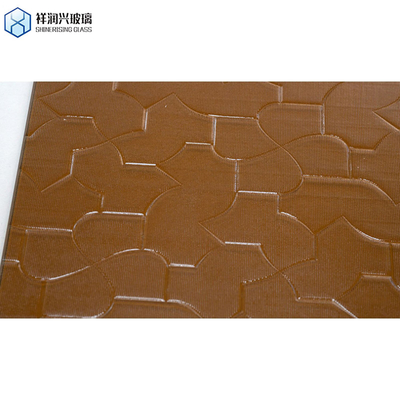 Vidro Brilhante Decorativo Vidro de Vidro Marrom em Reboco com Dureza de 8 Mohs
