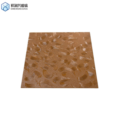 Vidro transparente temperado com padrão castanho para arquitetura