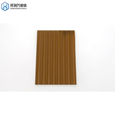 Customization Decorativo vidro cerâmico temperado com padrão único vidro em relevo marrom