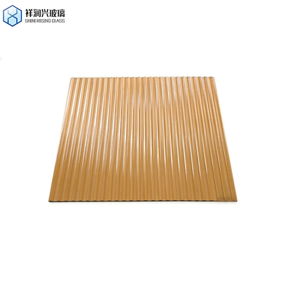 Chuva/Diamante/Água Arte Química Decorativa Vidro Prensado Temperado Qingdao Padrão Vidro Marrom em Relevo