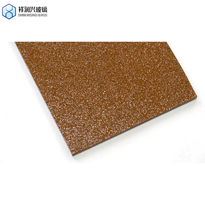 Chuva/Diamante/Água Arte Química Decorativa Vidro Prensado Temperado Qingdao Padrão Vidro Marrom em Relevo
