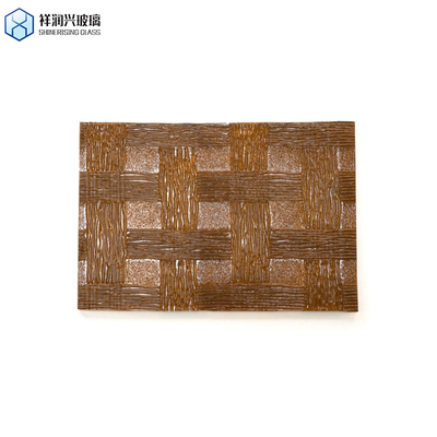 Vidro com padrão marrom decorativo de 4 mm de cor tintada clara para demanda de arquitetura