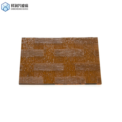 Vidro com padrão castanho de cor sólida 3 mm 5 mm 1830 * 2440 estilo belga plano