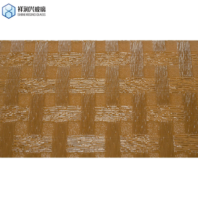 Vidro com padrão castanho brilhante 3mm 5mm 1830*2440 nova tecnologia estilo vidro vidro em relevo