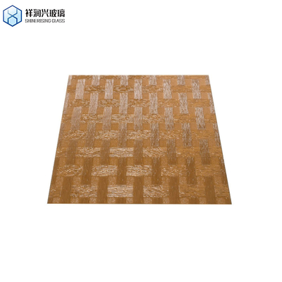 Vidro com padrão castanho brilhante 3mm 5mm 1830*2440 nova tecnologia estilo vidro vidro em relevo