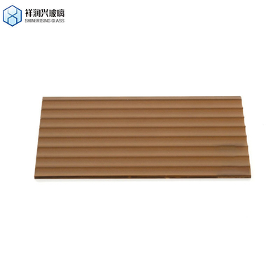 Melhor vidro de padrão transparente decorativo vidro em relevo marrom com padrão GB15763.2-2005