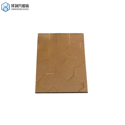 Vidro de padrão de fio de Qingdao de 3mm-8mm claro e colorido para construção de vidro em relevo marrom