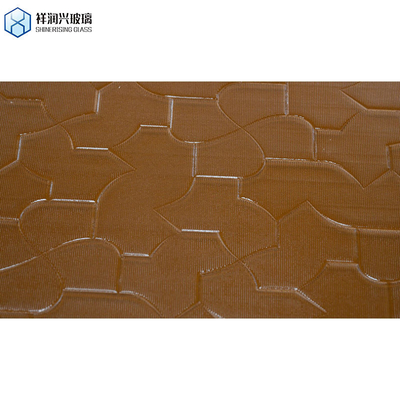 Rain/Diamond/Water Personalização Float Glass Frame Mirror 4mm-8mm 1mm Brown Glass em relevo