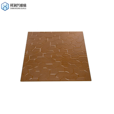 Rain/Diamond/Water Personalização Float Glass Frame Mirror 4mm-8mm 1mm Brown Glass em relevo