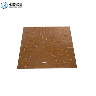 Espessura 1 Way Glass Tinted Mirror Glass Brown Glass em relevo Rain Diamond Demand de água