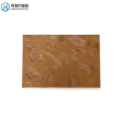 Espessura 1 Way Glass Tinted Mirror Glass Brown Glass em relevo Rain Diamond Demand de água