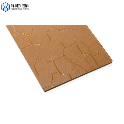 1.8mm-6mm Espelhos de cores redondas Decoração para o lar Vidro flutuante tintado Vidro em relevo marrom