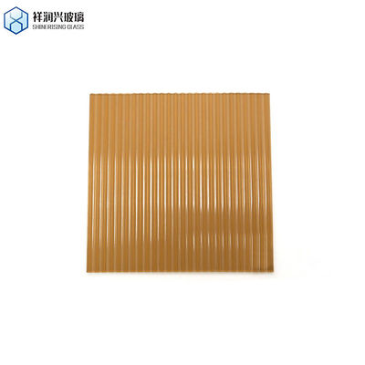 Vidro colorido de padrão personalizado Espessura 3 mm 4 mm 5 mm Vidro em relevo castanho para móveis