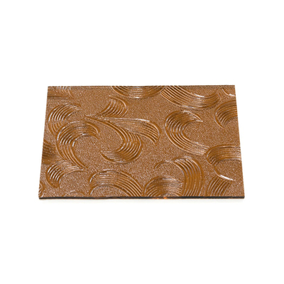 Trabalho de borda polida plana 3-8mm padrão de cor tintado vidro refletor para construção