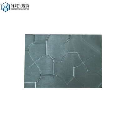Vidro com padrão decorativo de 4 mm de cor escura, perfeito para camadas de janela