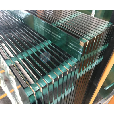 Vidro retangular de banheiro sob medida Vidro ultra-límpido Vidro laminado temperado
