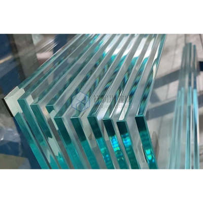 Vidro retangular de banheiro sob medida Vidro ultra-límpido Vidro laminado temperado