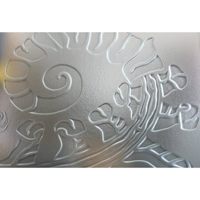 2100mm X 2440mm Tamanho Estrutura sólida Moru transparente Vidro figurado Padrão de vidro Certificado ISO