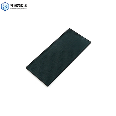 Vidro de padrão em relevo decorativo negro claro temperado para decoração doméstica personalizada