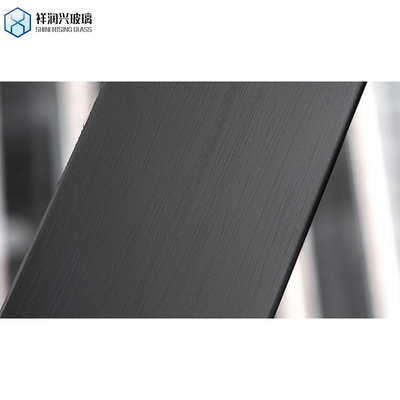Vidro de padrão em relevo decorativo negro claro temperado para decoração doméstica personalizada