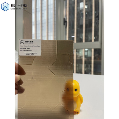 Vidro de padrão Moru de cor de bronze personalizado para vidro de construção 5 anos Serviço pós-venda