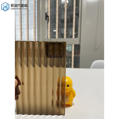 Vidro de padrão Moru de cor de bronze personalizado para vidro de construção 5 anos Serviço pós-venda