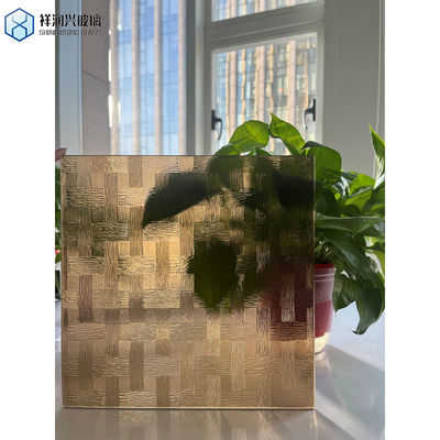 Padrão de vidro de divisória de cana estreita de bronze tintado/texturizado/figurado/rolado