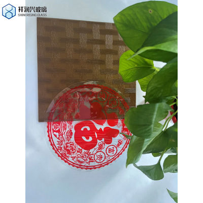 Padrão de vidro de divisória de cana estreita de bronze tintado/texturizado/figurado/rolado