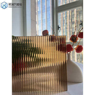 Painel de vidro de padrão de bronze para a construção de requisitos e tamanhos personalizados