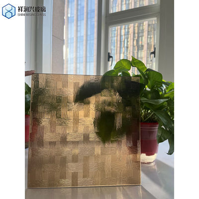 Painel de vidro de padrão de bronze para a construção de requisitos e tamanhos personalizados